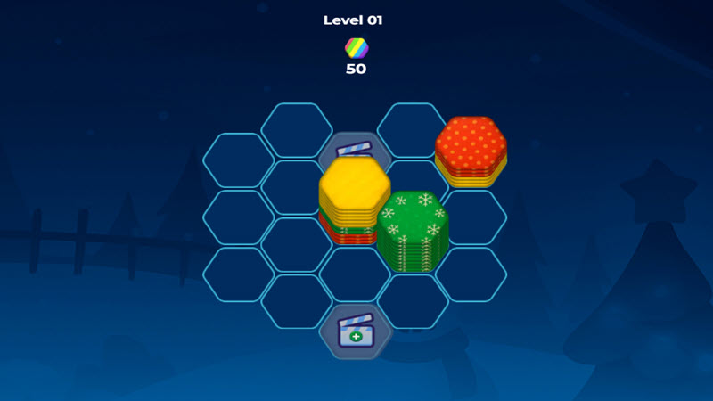 xmas hexa sort screenshot